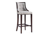 Fifth Avenue Faux Leather Barstool in Light Grey by Manhattan Comfort at Eve Furniture