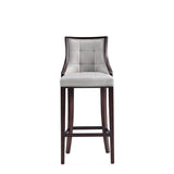 Fifth Avenue Faux Leather Barstool in Light Grey (set of 2) by Manhattan Comfort at Eve Furniture