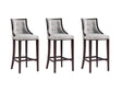 Fifth Avenue Faux Leather Barstool in Light Grey (set of 3) by Manhattan Comfort at Eve Furniture