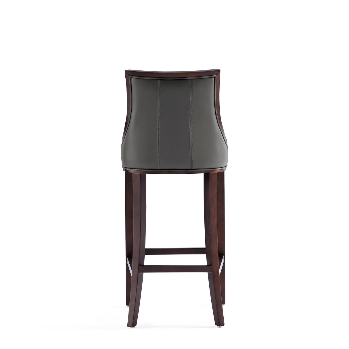 Fifth Avenue Faux Leather Barstool in Pebble Grey by Manhattan Comfort at Eve Furniture