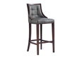 Fifth Avenue Faux Leather Barstool in Pebble Grey by Manhattan Comfort at Eve Furniture