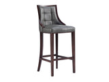 Fifth Avenue Faux Leather Barstool in Pebble Grey by Manhattan Comfort at Eve Furniture