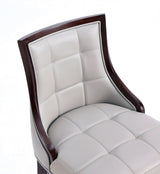 Fifth Avenue Faux Leather Counter Stool in Light Grey by Manhattan Comfort at Eve Furniture