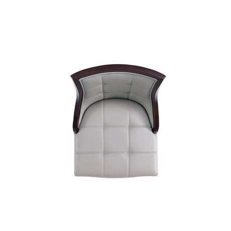 Fifth Avenue Faux Leather Counter Stool in Light Grey by Manhattan Comfort at Eve Furniture