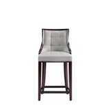 Fifth Avenue Faux Leather Counter Stool in Light Grey (set of 2) by Manhattan Comfort at Eve Furniture