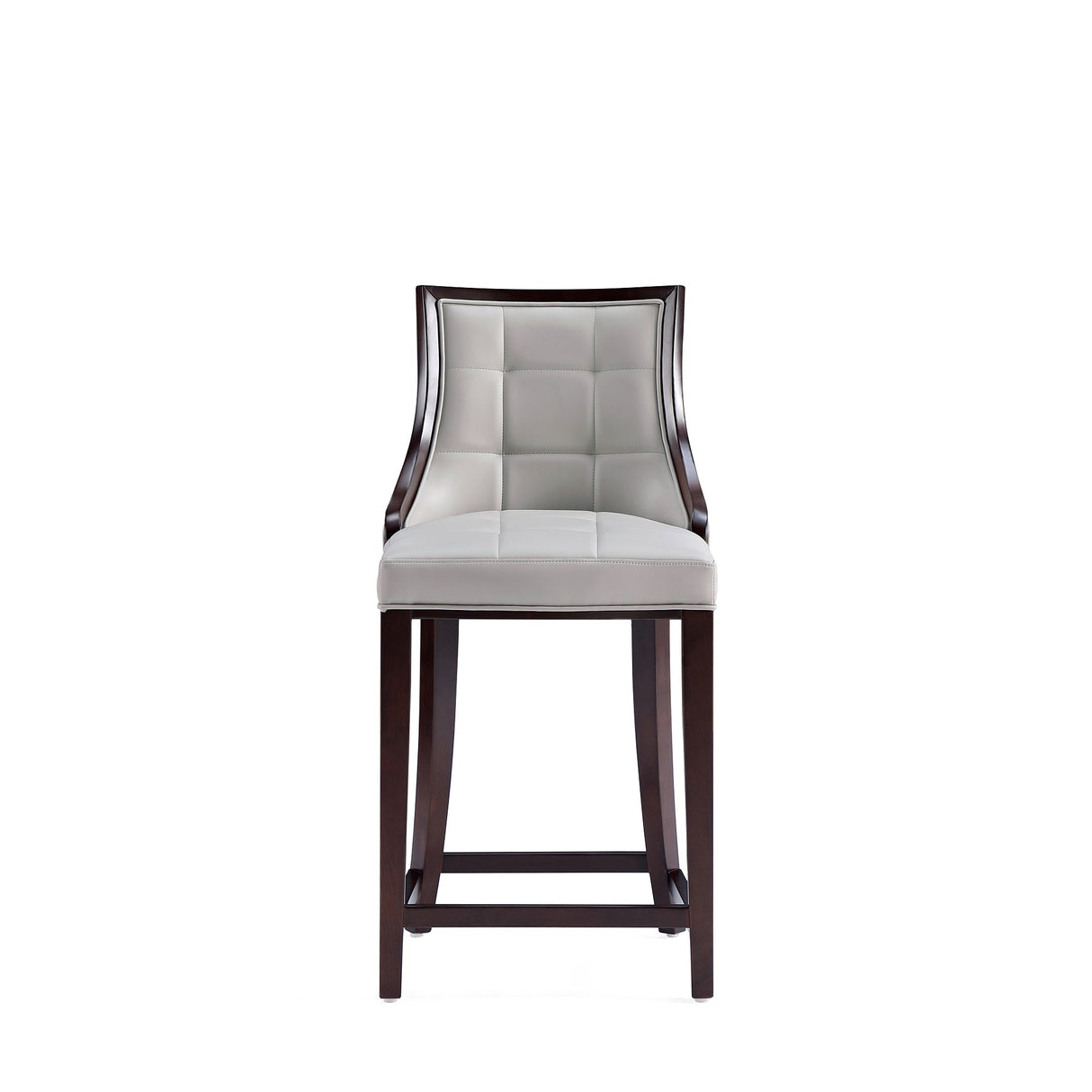Fifth Avenue Faux Leather Counter Stool in Light Grey (set of 3) by Manhattan Comfort at Eve Furniture