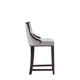 Fifth Avenue Faux Leather Counter Stool in Light Grey (set of 3) by Manhattan Comfort at Eve Furniture