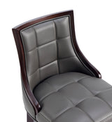 Fifth Avenue Faux Leather Counter Stool in Pebble Grey by Manhattan Comfort at Eve Furniture