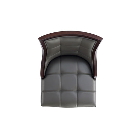 Fifth Avenue Faux Leather Counter Stool in Pebble Grey (set of 2) by Manhattan Comfort at Eve Furniture