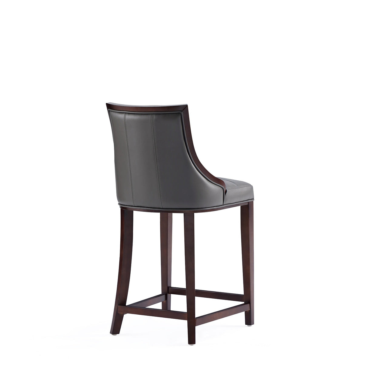 Fifth Avenue Faux Leather Counter Stool in Pebble Grey (set of 3) by Manhattan Comfort at Eve Furniture