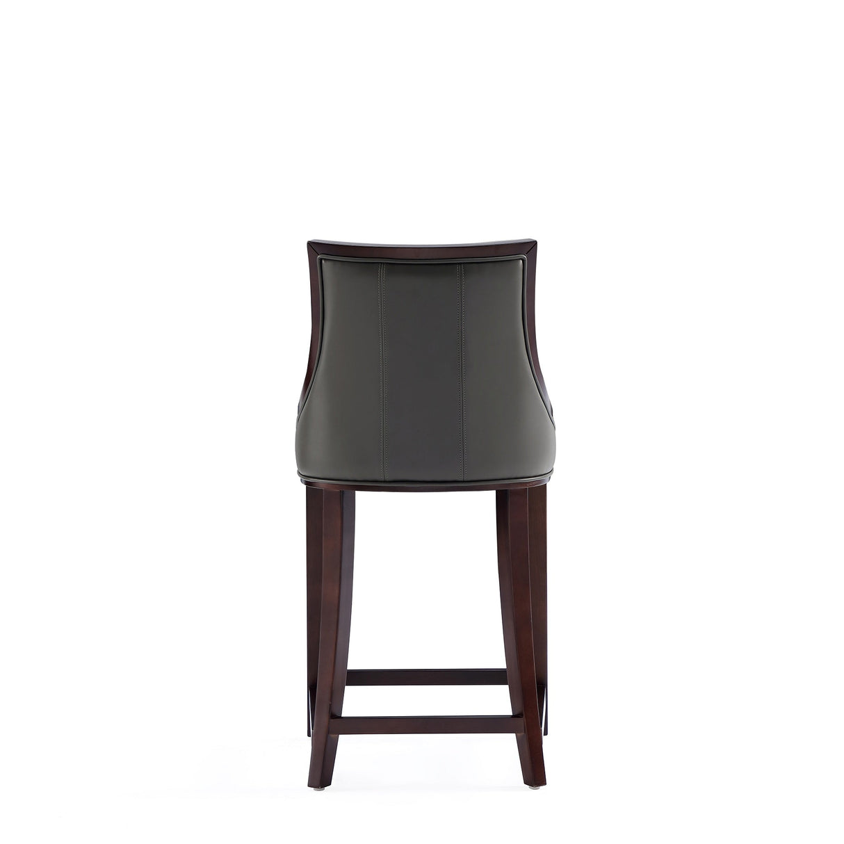 Fifth Avenue Faux Leather Counter Stool in Pebble Grey (set of 3) by Manhattan Comfort at Eve Furniture
