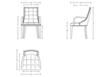 Fifth Avenue Faux Leather Dining Armchair Cream and Walnut by Manhattan Comfort at Eve Furniture