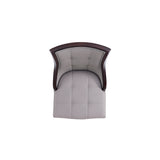 Fifth Avenue Faux Leather Dining Chair (Set of Two) in Grey and Walnut by Manhattan Comfort at Eve Furniture