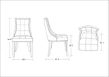 Fifth Avenue Faux Leather Dining Chair (Set of Two) in Saddle and Walnut by Manhattan Comfort at Eve Furniture