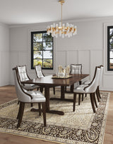 Fifth Avenue Faux Leather Dining Chair (Set of Two) in Silver and Walnut by Manhattan Comfort at Eve Furniture