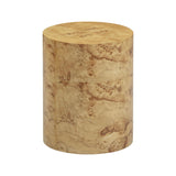 Fig Natural Burl Drum Side Table by TOV Furniture at Eve Furniture