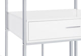 Figueroa White High Gloss and Chrome 5-shelf Wine Cabinet with Storage Drawer by Coaster at Eve Furniture