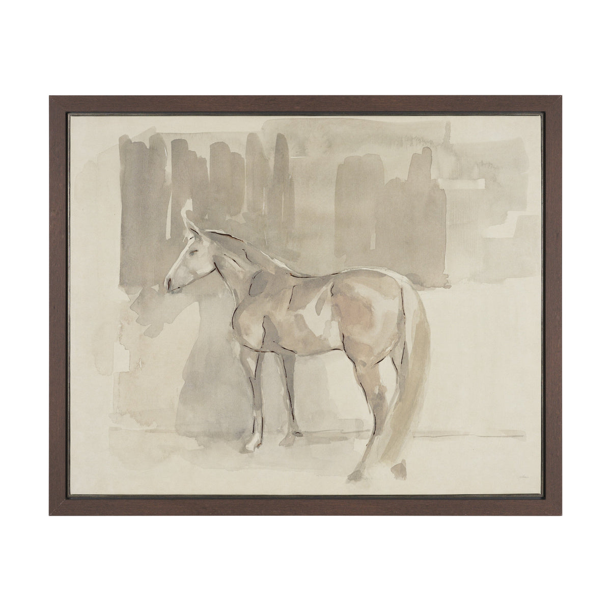 Figure Study: Equine Form II by Mercana Studio Hand-Embellished Textured Framed Canvas Artwork by Mercana at Eve Furniture
