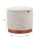 Fije Gray Storage Ottoman by Zuomod at Eve Furniture