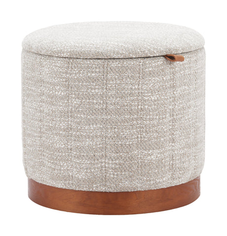 Fije Gray Storage Ottoman by Zuomod at Eve Furniture