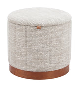 Fije Gray Storage Ottoman by Zuomod at Eve Furniture