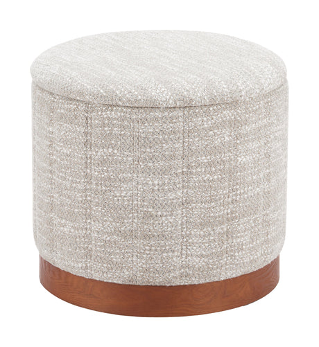 Fije Gray Storage Ottoman by Zuomod at Eve Furniture