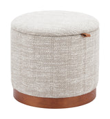 Fije Gray Storage Ottoman by Zuomod at Eve Furniture
