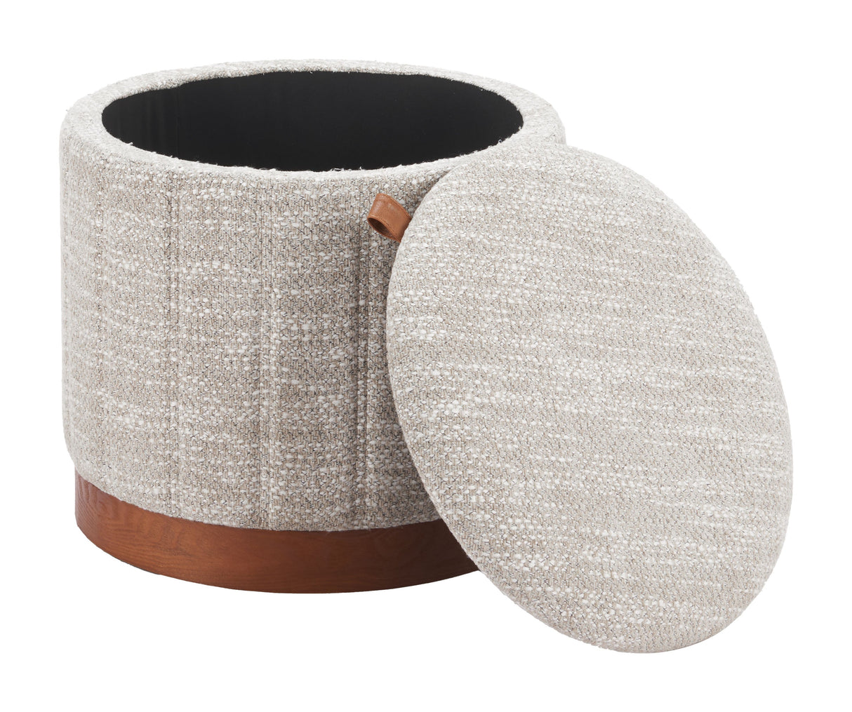 Fije Gray Storage Ottoman by Zuomod at Eve Furniture