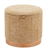 Fije Oat Yellow Storage Ottoman by Zuomod at Eve Furniture
