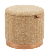 Fije Oat Yellow Storage Ottoman by Zuomod at Eve Furniture