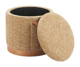 Fije Oat Yellow Storage Ottoman by Zuomod at Eve Furniture