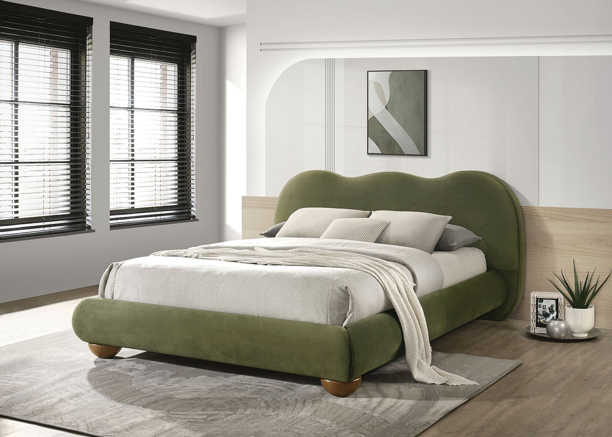 Finamore Olive Green Eastern King Bed