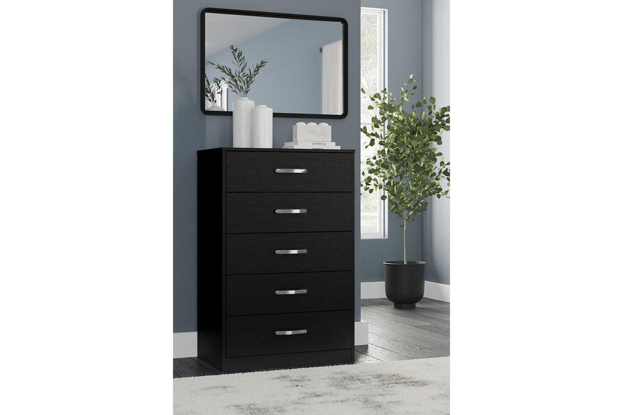Finch Black Chest of Drawers by Ashley at Eve Furniture