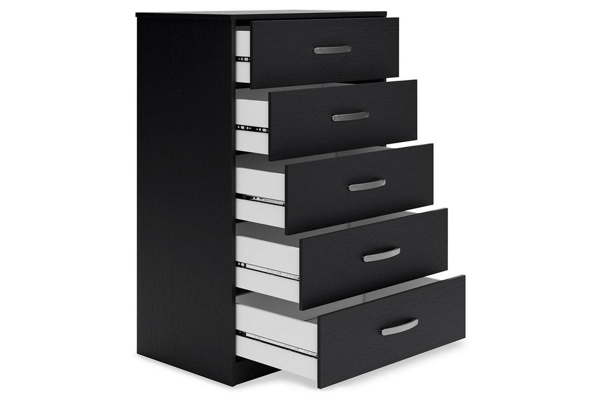 Finch Black Chest of Drawers by Ashley at Eve Furniture