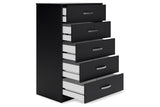 Finch Black Chest of Drawers by Ashley at Eve Furniture