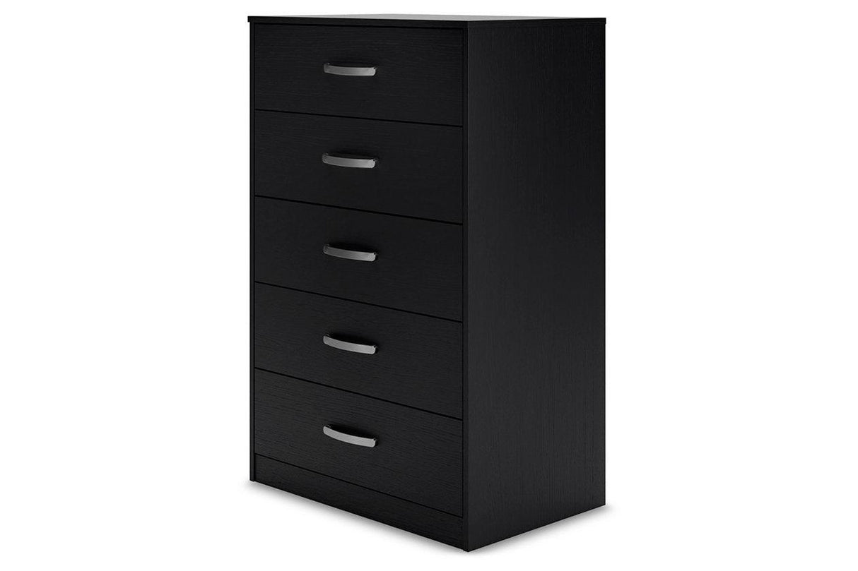 Finch Black Chest of Drawers by Ashley at Eve Furniture