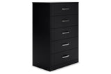 Finch Black Chest of Drawers by Ashley at Eve Furniture