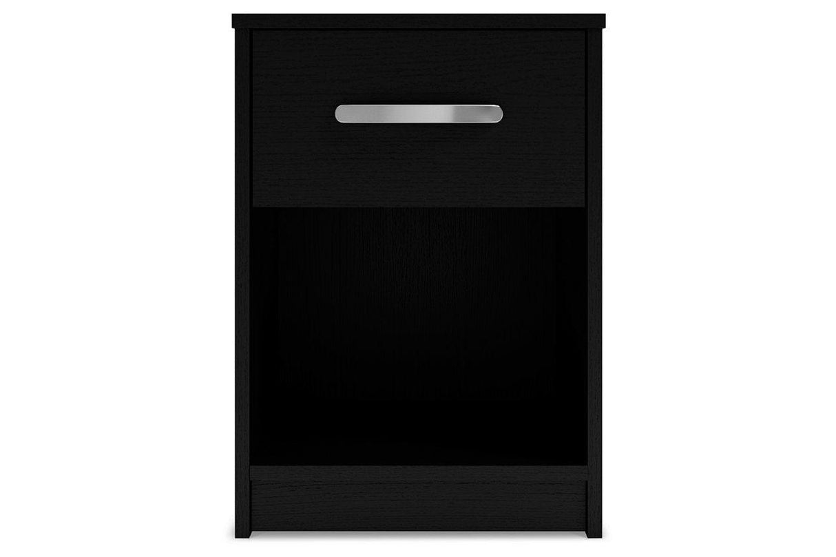 Finch Black Nightstand by Ashley at Eve Furniture