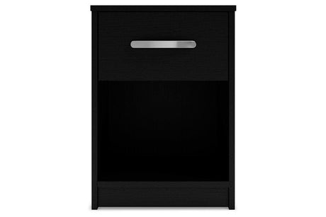 Finch Black Nightstand by Ashley at Eve Furniture