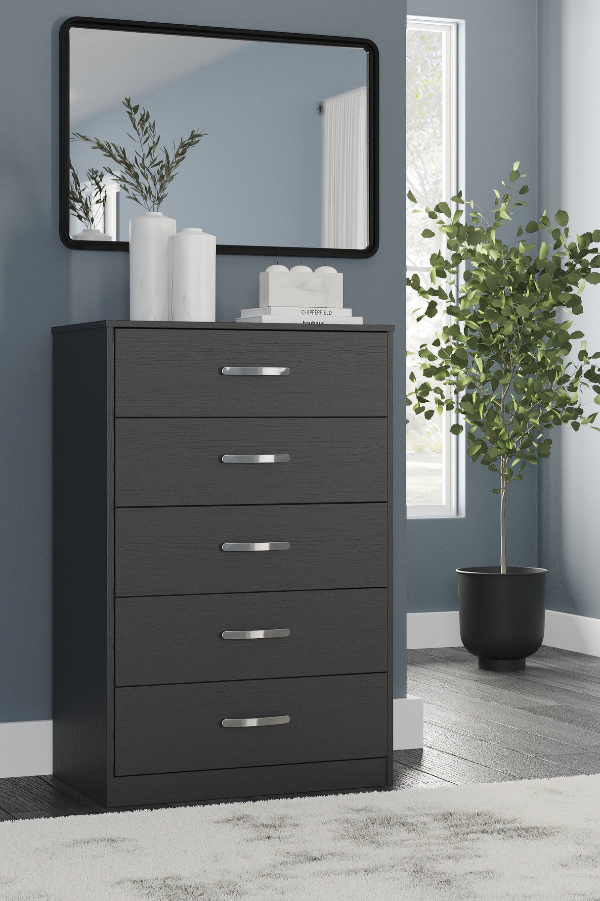Finch Black Platform Bedroom Set by Ashley at Eve Furniture