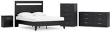 Finch Black Platform Bedroom Set by Ashley at Eve Furniture