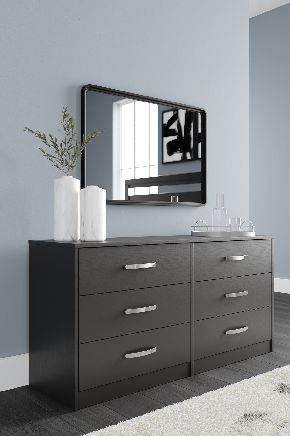 Finch Black Platform Bedroom Set by Ashley at Eve Furniture