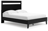 Finch Black Platform Bedroom Set by Ashley at Eve Furniture