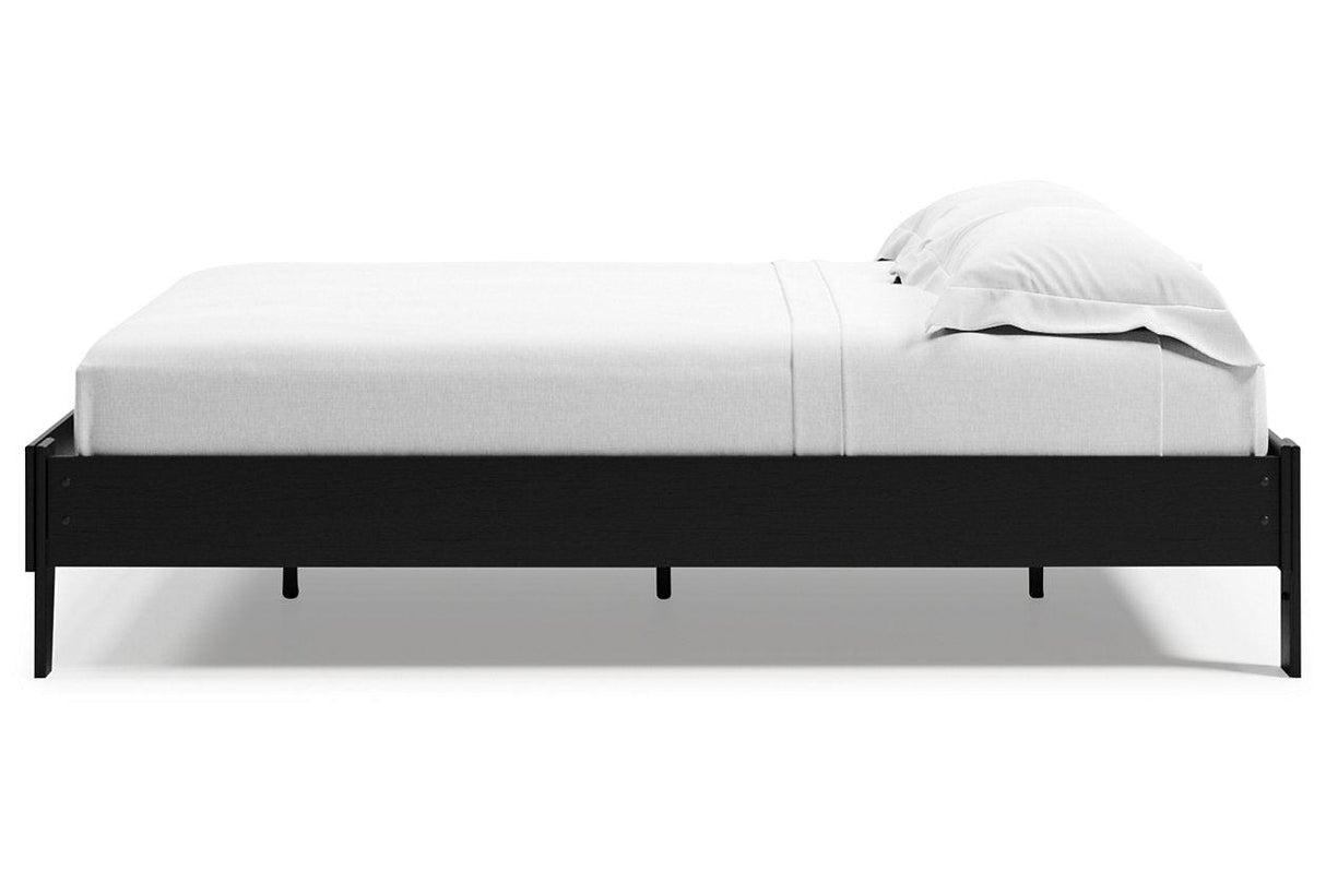 Finch Black Queen Platform Bed by Ashley at Eve Furniture