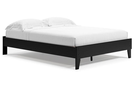 Finch Black Queen Platform Bed by Ashley at Eve Furniture