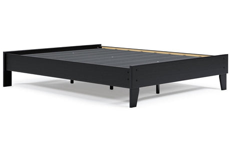 Finch Black Queen Platform Bed by Ashley at Eve Furniture