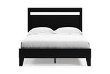 Finch Black/Brown Queen Panel Platform Bed by Ashley at Eve Furniture