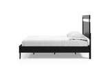 Finch Black/Brown Queen Panel Platform Bed by Ashley at Eve Furniture