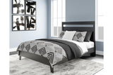 Finch Black/Brown Queen Panel Platform Bed by Ashley at Eve Furniture
