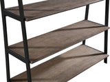 Finch Buckwheat/Antique Bronze Wood and Metal Etagere Bookcase by Modus Furniture at Eve Furniture